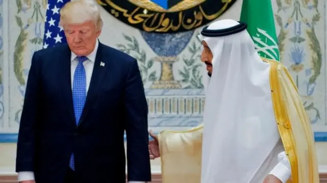 ترامب والملك سلمان بن عبد العزيز. 3 أكتوبر/ تشرين الأول 2018