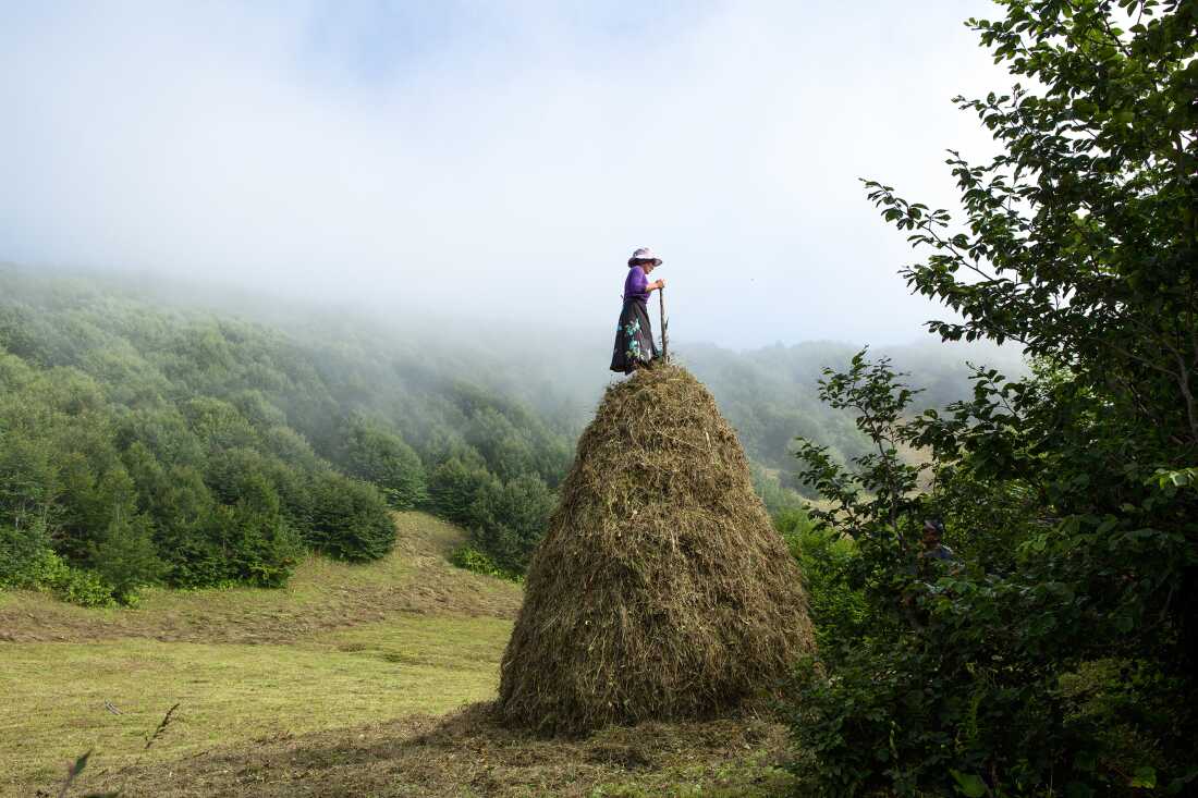 nomadic woman in remote highlands of Georgia