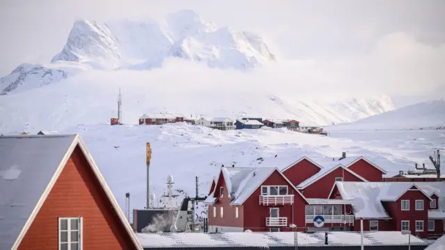 منظر عام لجانب من جزيرة غرينلاند