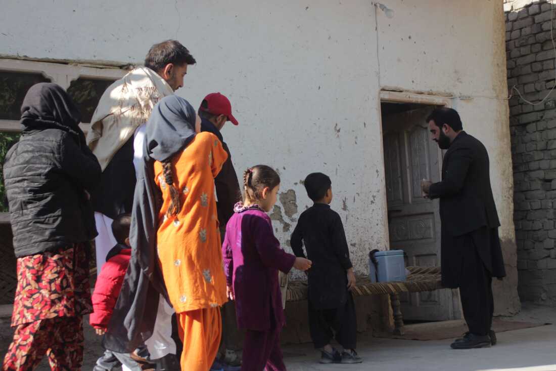 Children wait to receive polio vaccination in Nangarhar province, east Afghanistan, Nov. 25, 2024. A three-day site-to-site anti-polio campaign kicked off in 11 out of Afghanistan's 34 provinces on Monday, according to the Ministry of Public Health. Sharafat Zaman Amarkhail, the ministry's spokesperson, said 5.3 million children under the age of five were expected to receive vaccine doses during the campaign from Nov. 25 to 27.