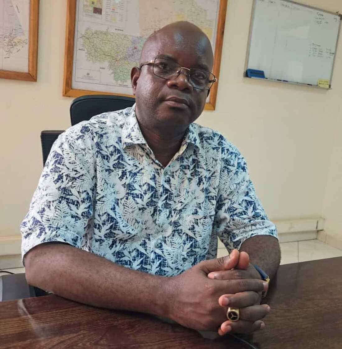 Dr. Geoffray Kakesi Mambweni is pictured in his office in Bamako, Mali.