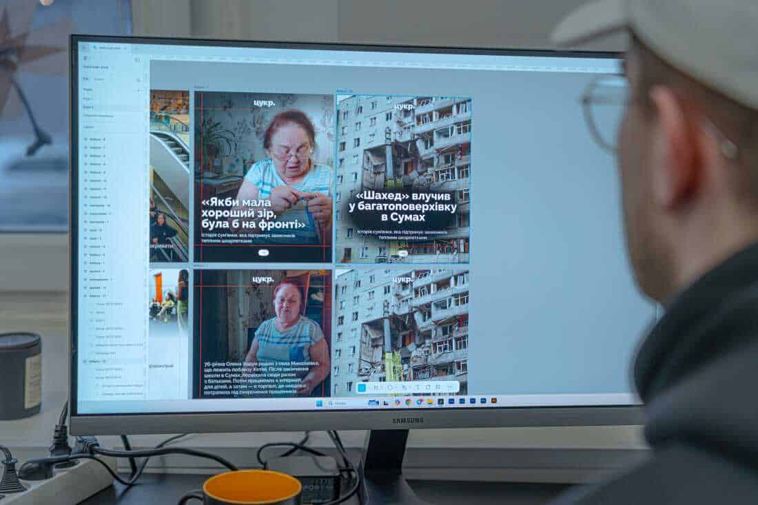 Editor works in editorial office of the CUKR.CITY media on Jan 30, 2025.