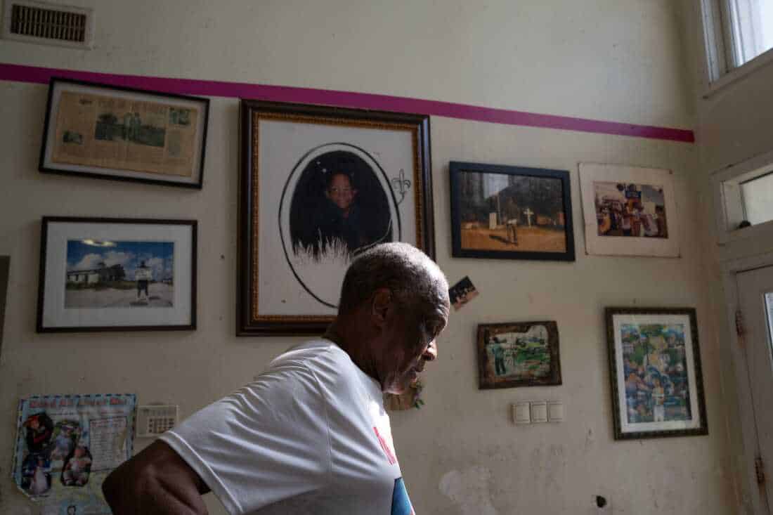 Robert Green and his family were stranded on rooftops when Katrina hit but his mother and grandmother didn't survive the storm.