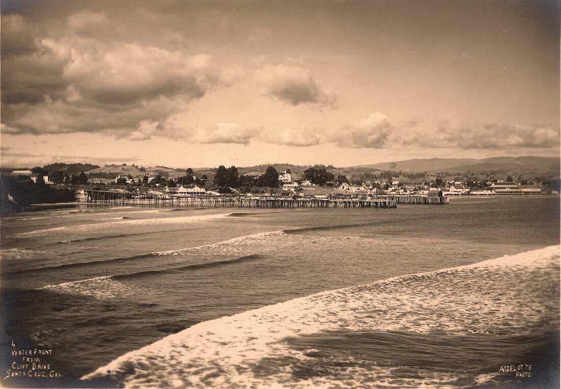 A view of the Santa Cruz shoreline c.1900.