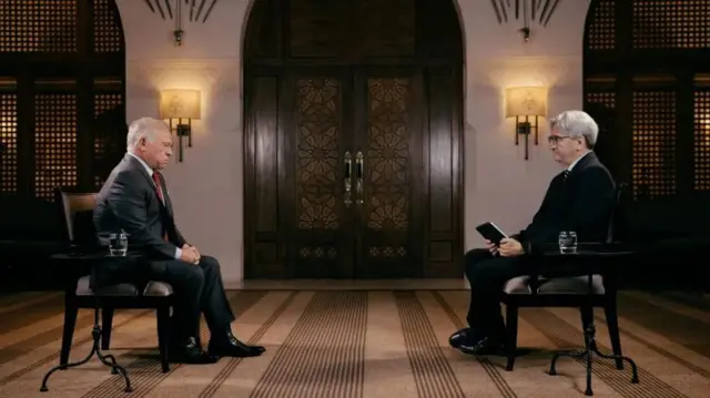 الملك عبد الله ومراسل بي بي سي