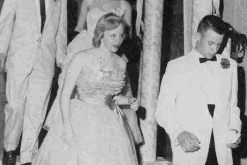 Cheney and his future wife, Lynne Vincent, attend their junior-senior prom at Natrona County High School in 1959.