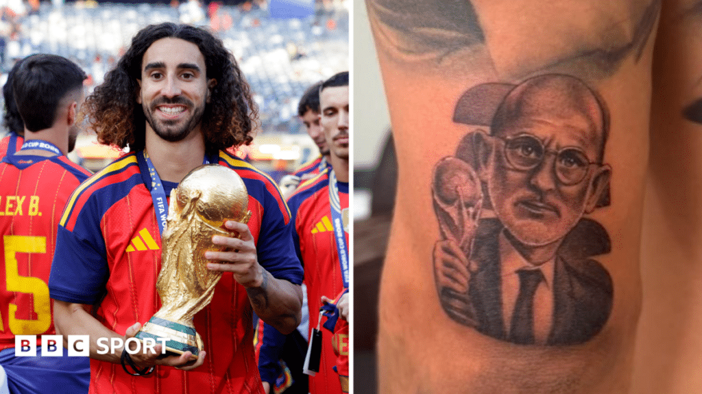 Cucurella honours De la Fuente with World Cup tattoo