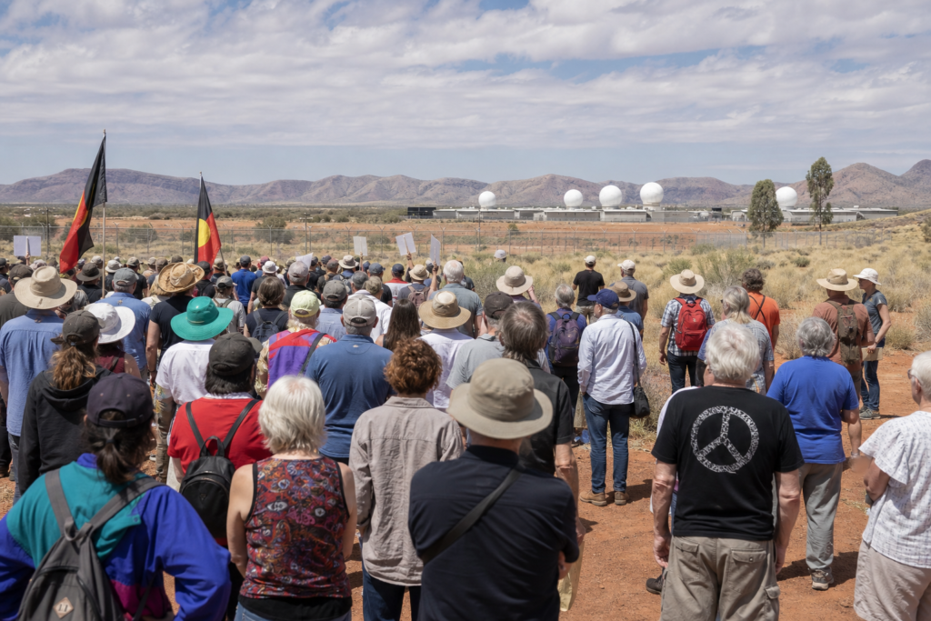 Hundreds Protest Pine Gap Near Alice Springs
