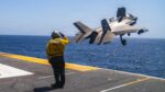 Vessel transiting the Strait of Hormuz, region of recent U.S.-Iran missile and drone strikes