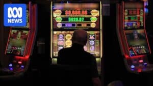 Poker machines inside a Tasmanian gaming venue