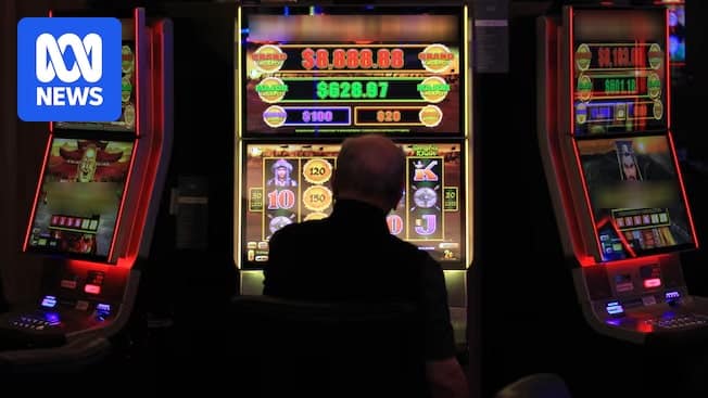 Poker machines inside a Tasmanian gaming venue