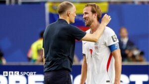 Harry Kane speaking to media ahead of England's World Cup semi-final with Argentina