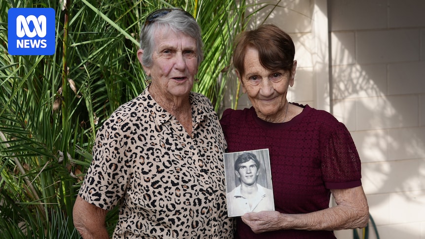 Sisters Bev McKay and Claire Malyon at Mount Isa campaign for miners' memorial