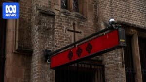 Divine Playhouse pop-up inside deconsecrated Sydney church with protesters gathered outside on opening night