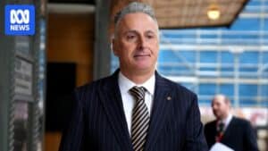 John Sidoti outside Downing Centre Local Court during hearing on alleged planning influence charge