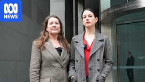 Kristen Morrissey and Joana Partyka, climate activists involved in the 2023 Perth Woodside stink-bomb protest