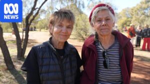 Activists and Arrernte traditional owners gathered at a desert institute in Alice Springs ahead of a Pine Gap protest