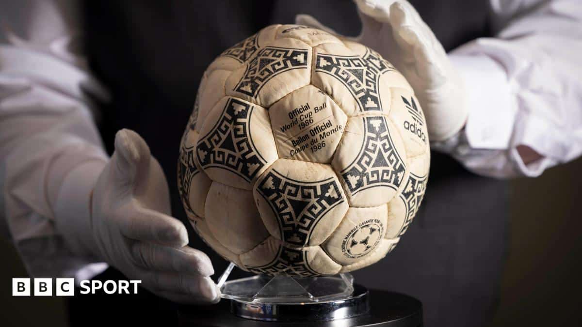 Maradona’s ‘Hand of God’ ball sells for £2.5m