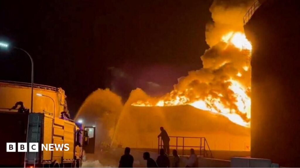 Drone strike sparks major fire at Libya’s Zawiya refinery