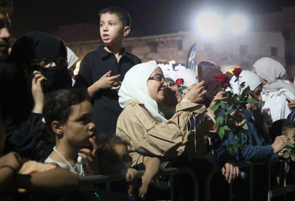 Roses Dropped Over Damascus Summer Festival