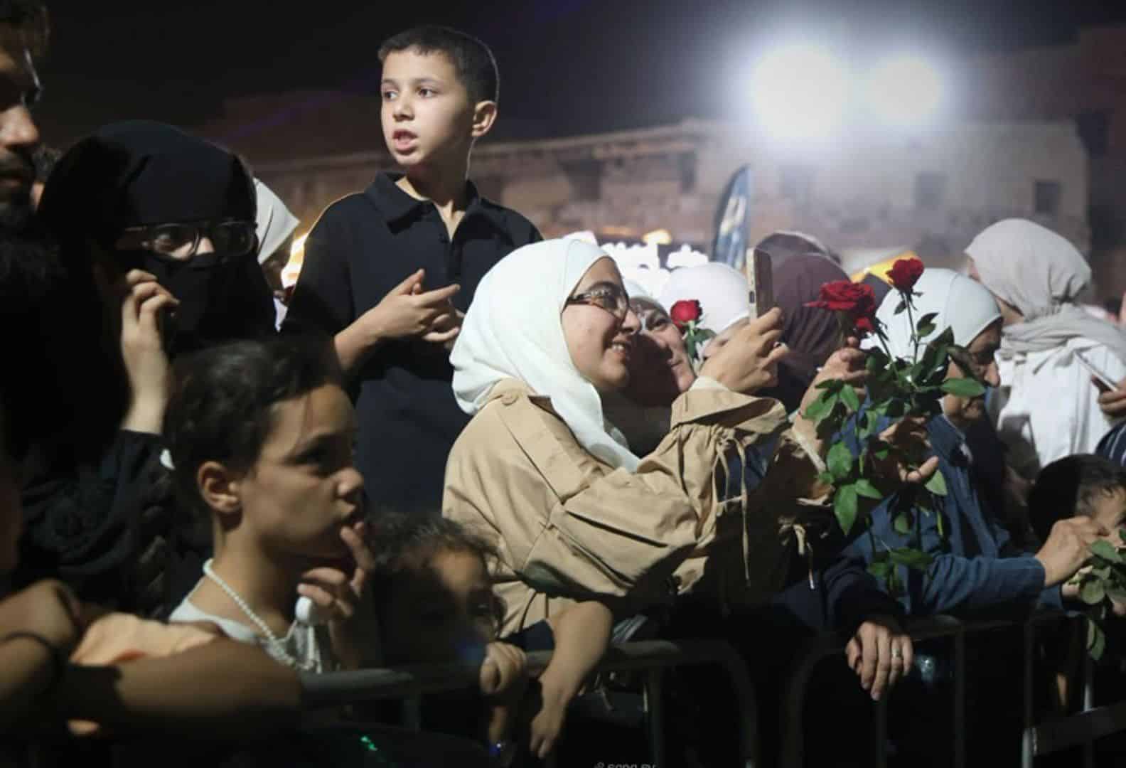 Roses Dropped Over Damascus Summer Festival