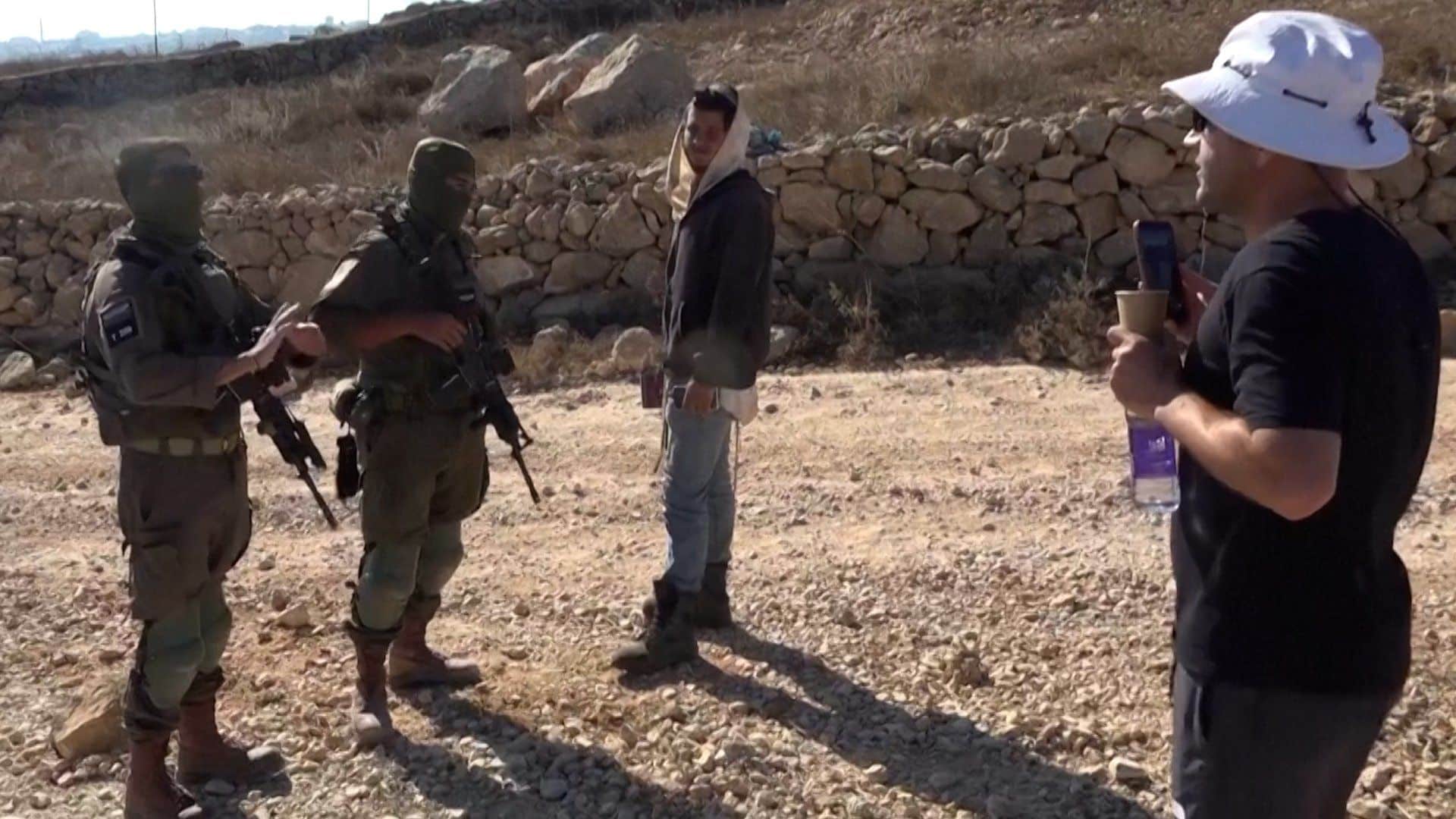 Palestinian-American Confronts Settler at Qusra Home