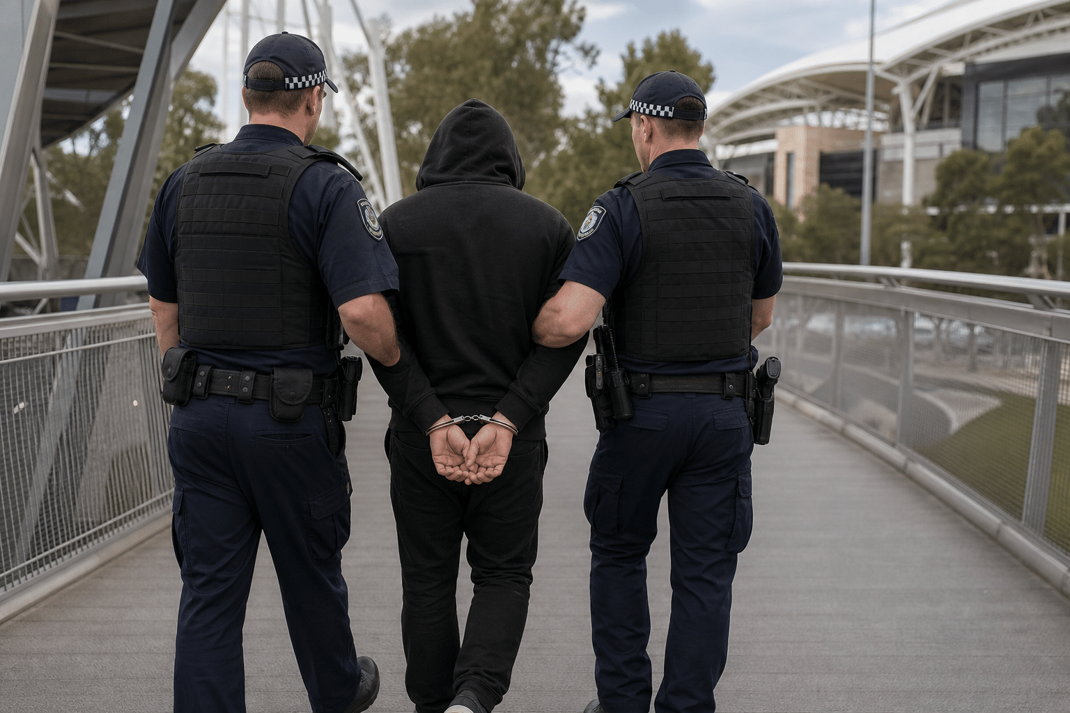 Two Arrested After Adelaide Oval Footbridge Assault