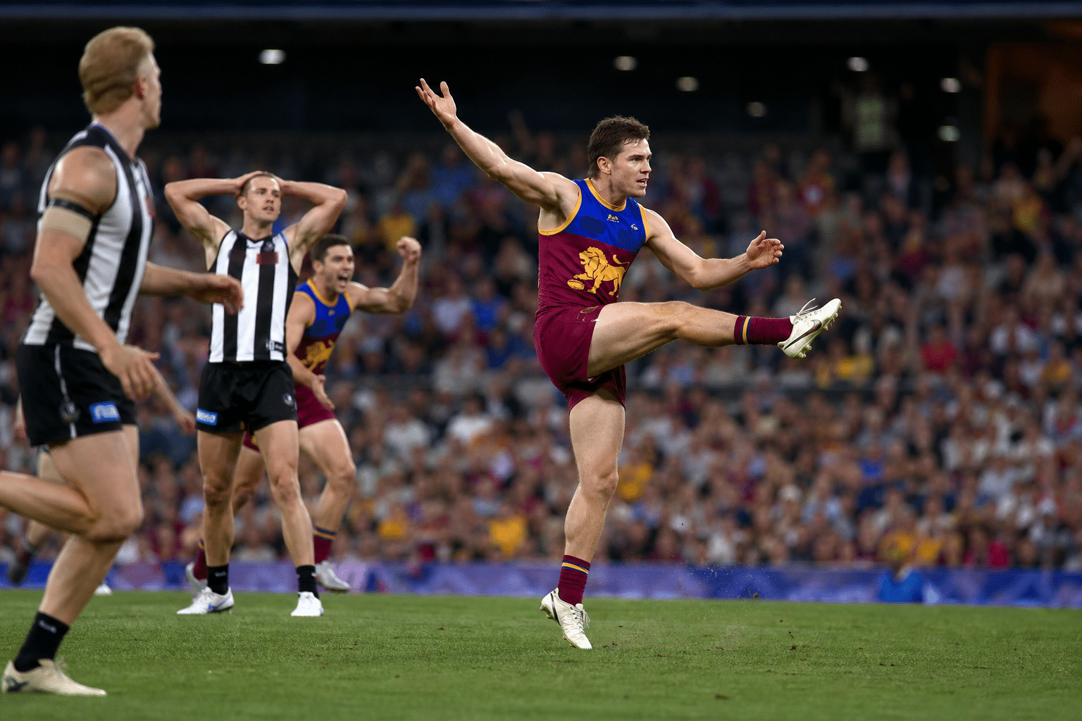 Morris kicks eight as Lions rout Collingwood
