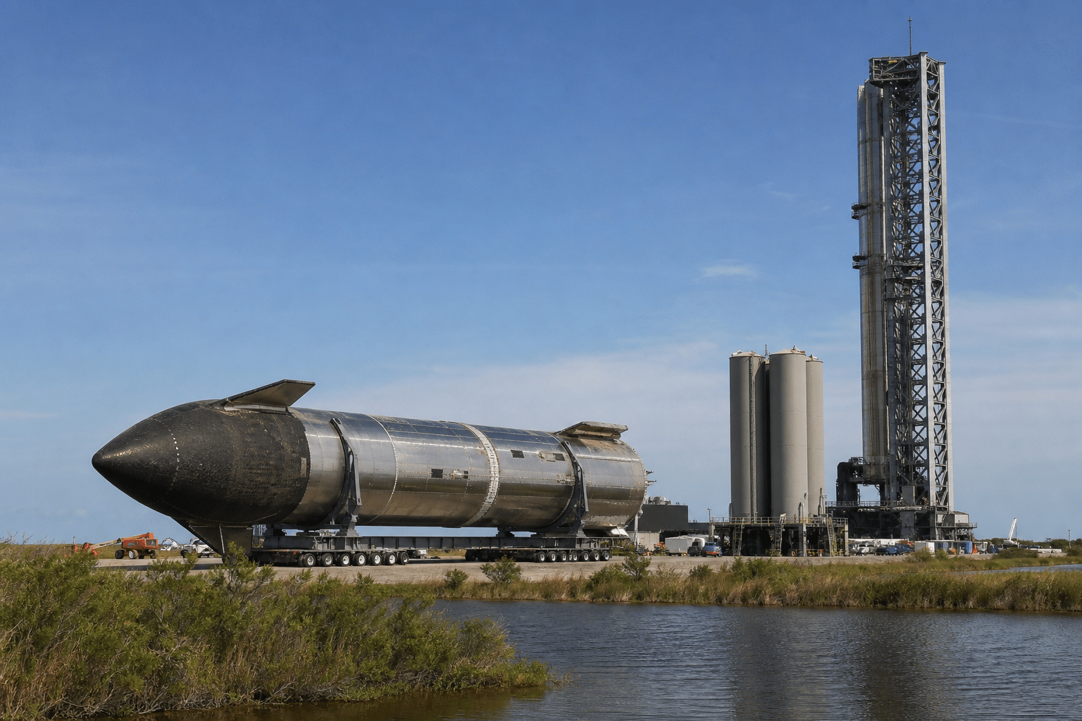 SpaceX Starship 40 Prepared for Texas Voyage