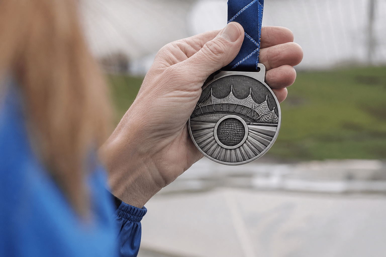 Sydney Marathon Medals Feature Munich Stadium by Error