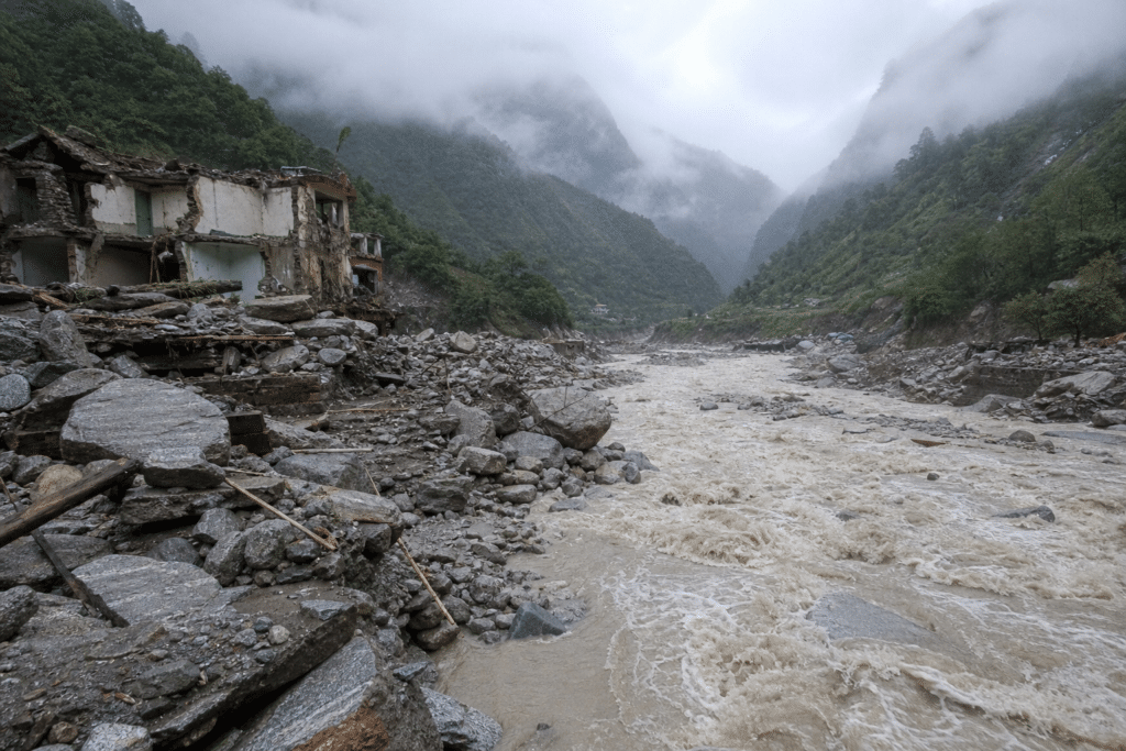 Himalayan Flash Flood Leaves Hundreds Missing