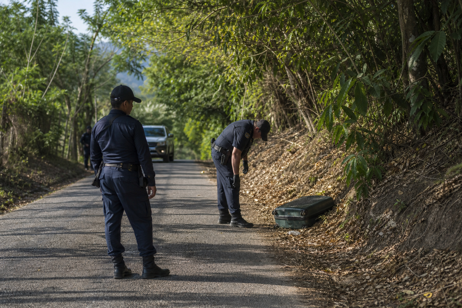 Police investigate suitcase body discovery at Oallen