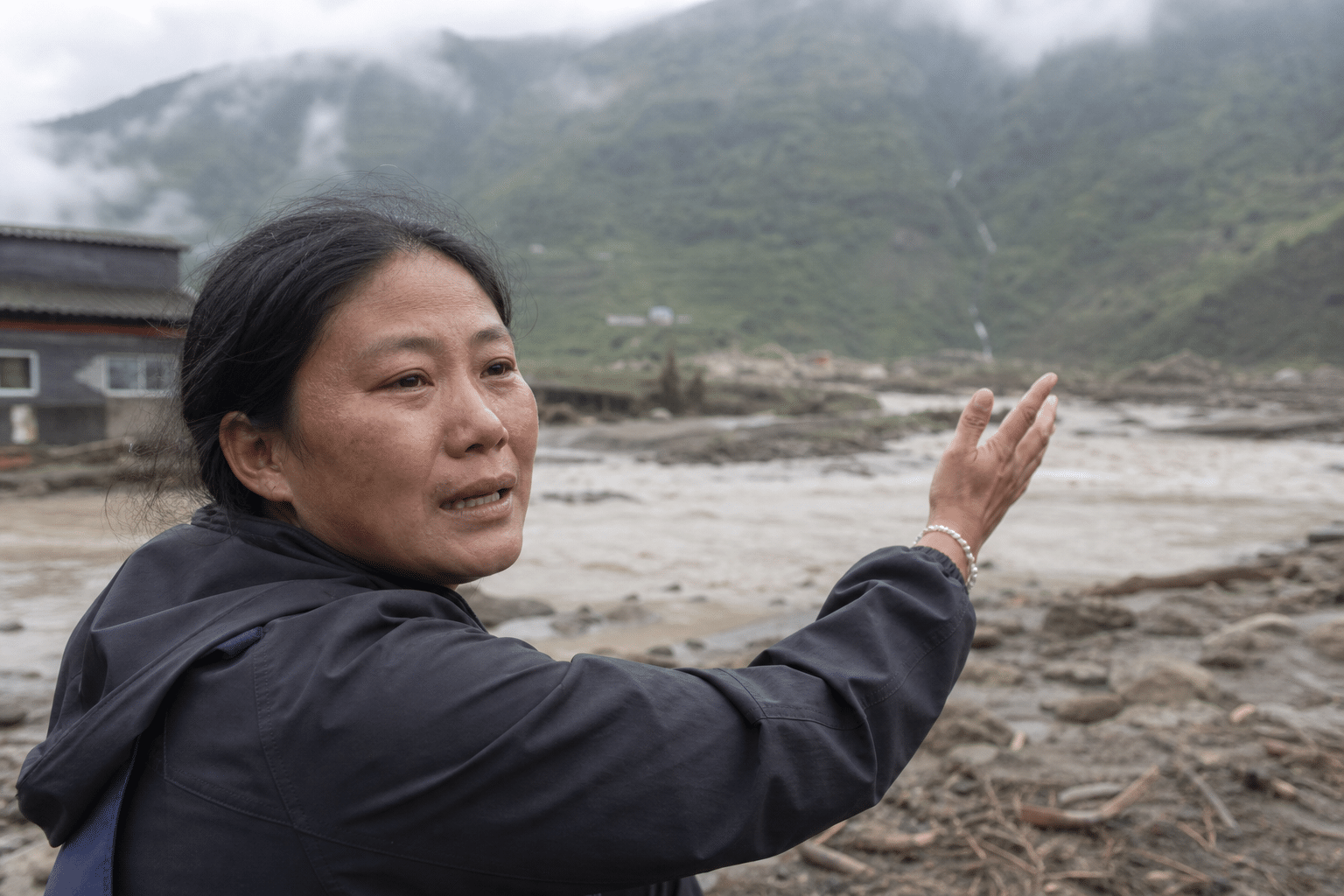 Nepal-Tibet Flood Survivors Describe Families Swept Away