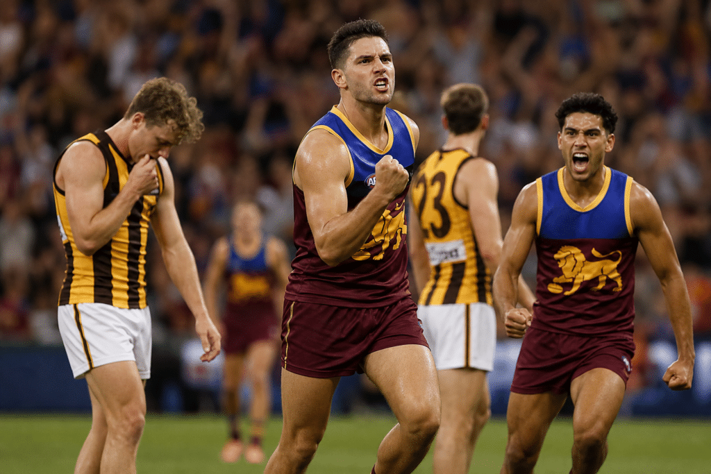 Brisbane crushes Hawthorn to strengthen top-four push