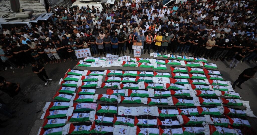 Mass Funeral Held for 100 Palestinians in Gaza City