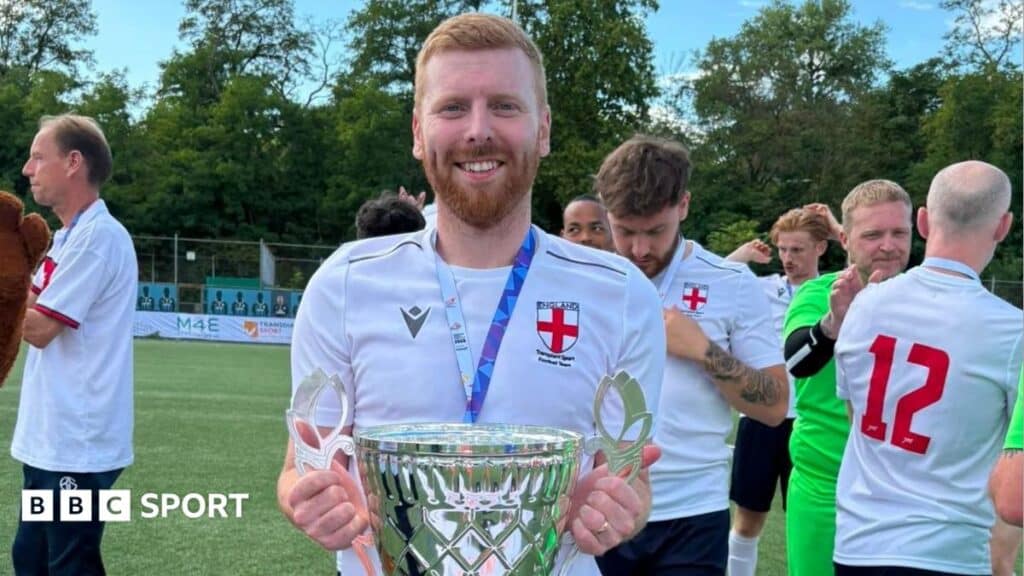 Heart transplant footballer helps England win World Cup