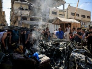 Israeli strike in Gaza City kills two Palestinians