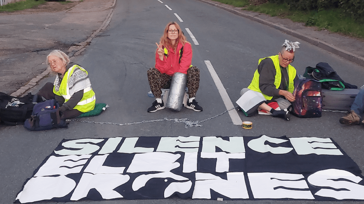 Protesters Blockade Elbit Factory in Staffordshire