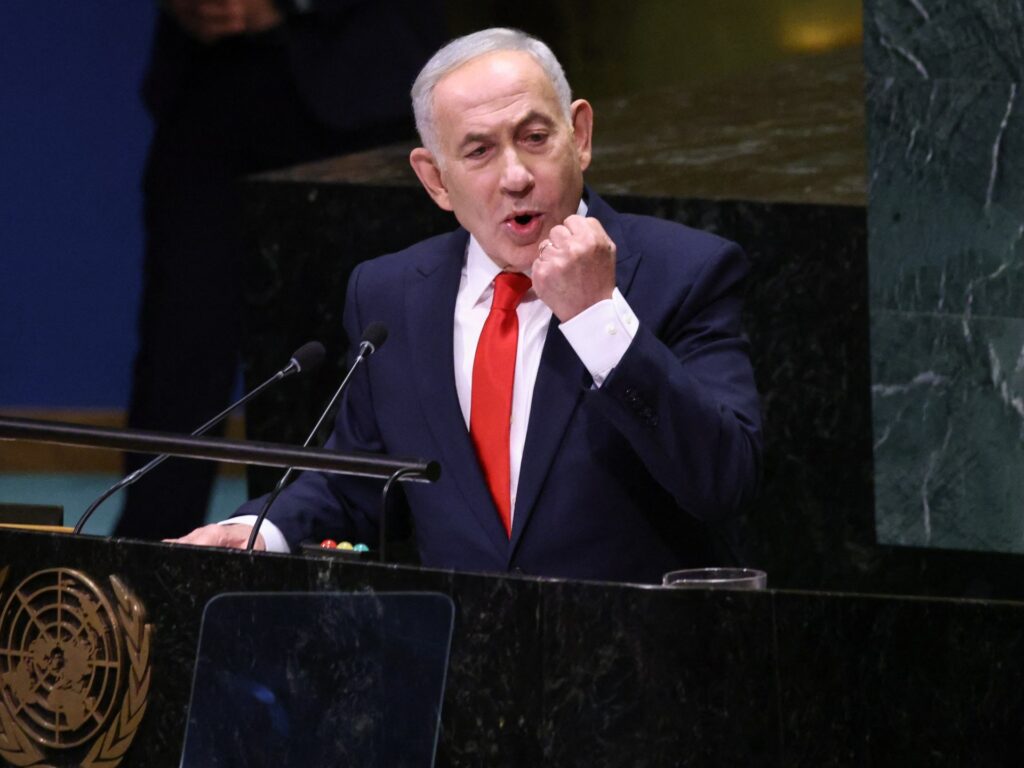 Netanyahu’s UN Speech Draws Walkout and Domestic Praise