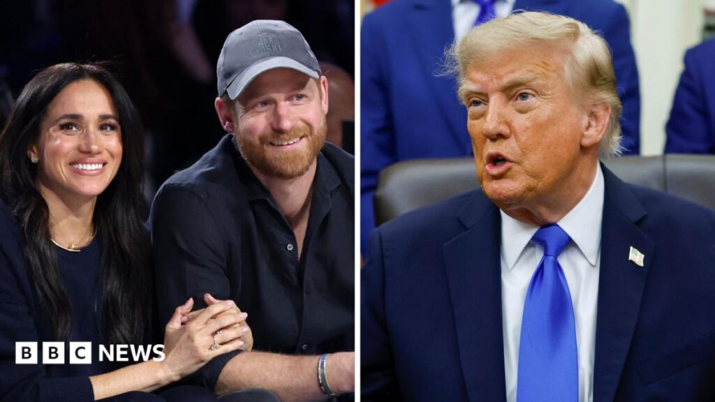 Trump Says He Is Happy Harry and Meghan Left US