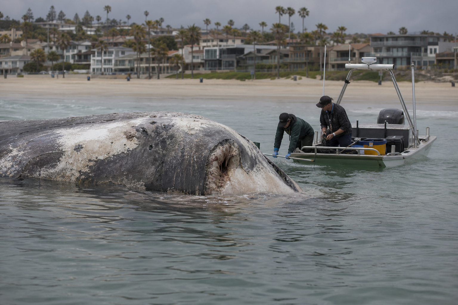 City Beach Whale Carcass Prompts Shark Tagging Effort