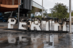 Perth Sign at Yagan Square Damaged by Fire