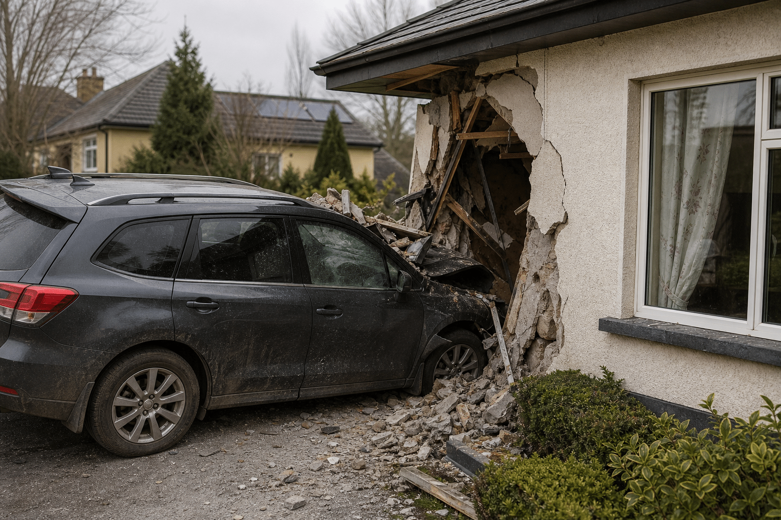 Car Crashes Into Longford Home, Causing Significant Damage