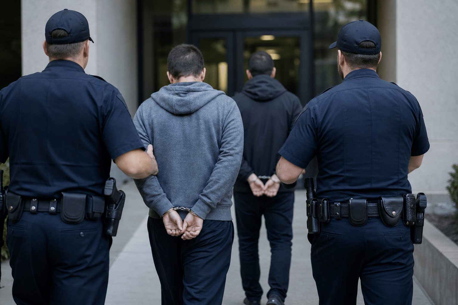 Police Charge Two Men in Secret Commission Investigation