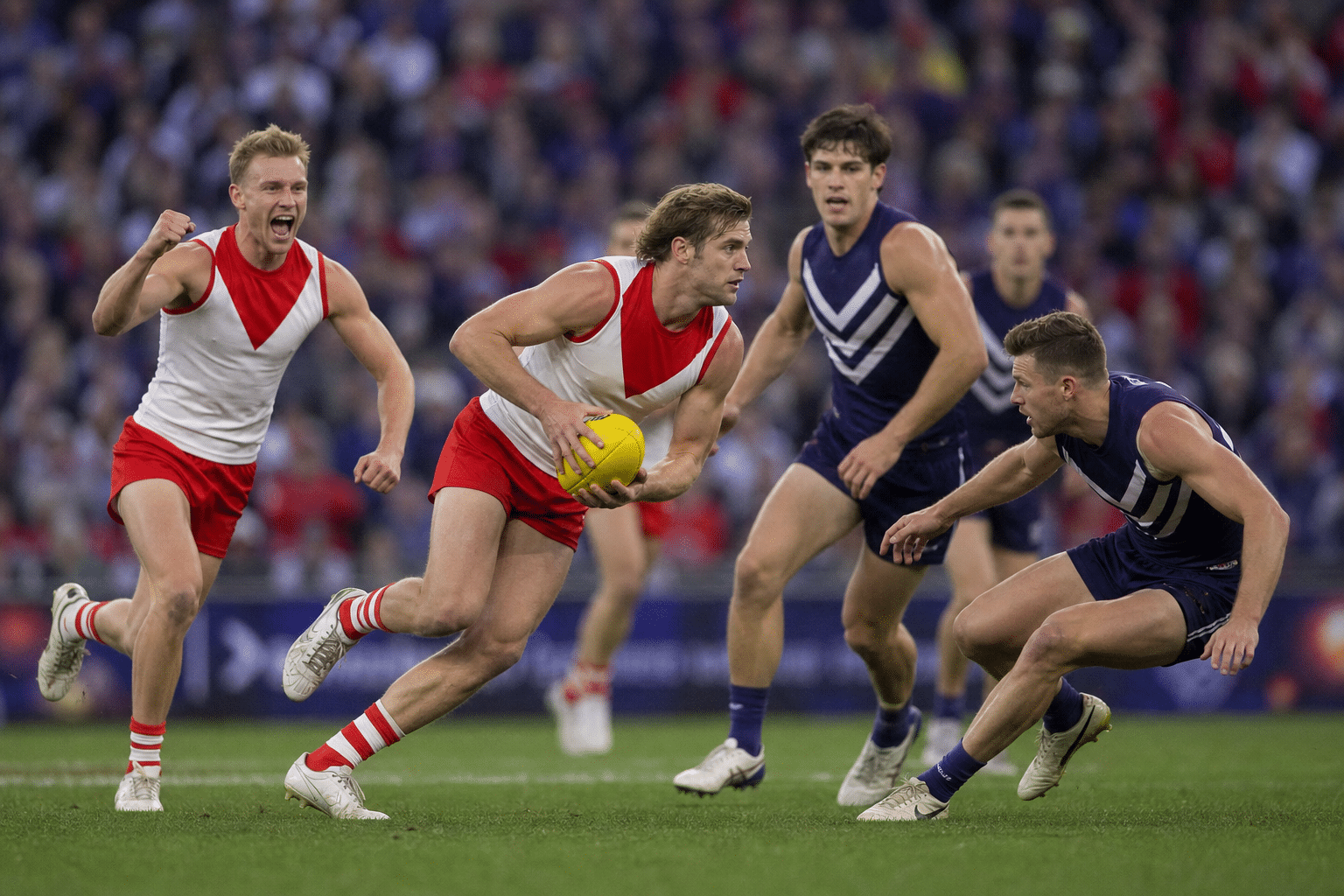 Swans lead Dockers early in preliminary final
