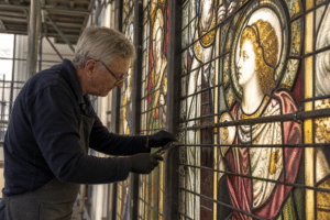 Stained Glass Craftsman Nears End of Major Restorations