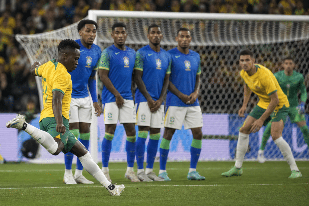 Irankunda Free Kick Earns Socceroos Draw With Brazil