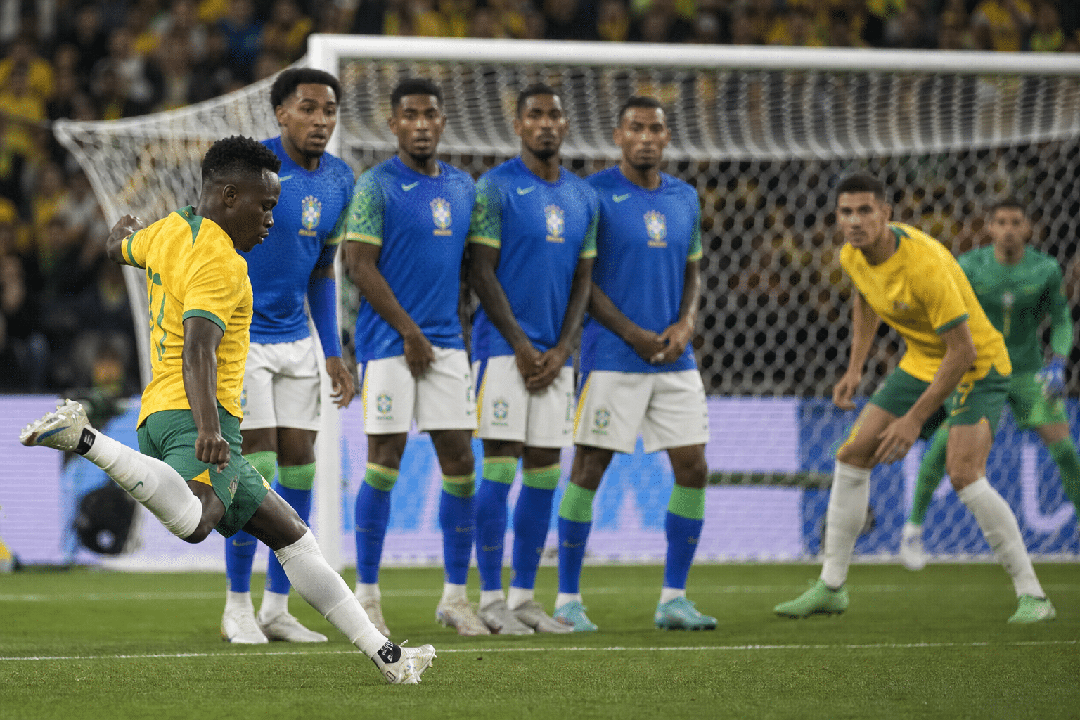 Irankunda Free Kick Earns Socceroos Draw With Brazil
