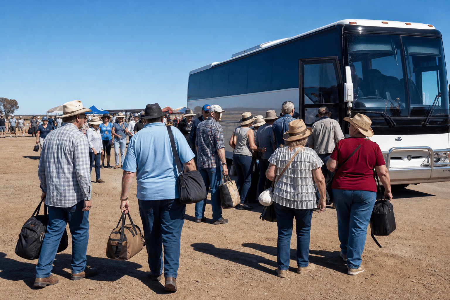 Birdsville Races Welcome Busloads of Outback Visitors