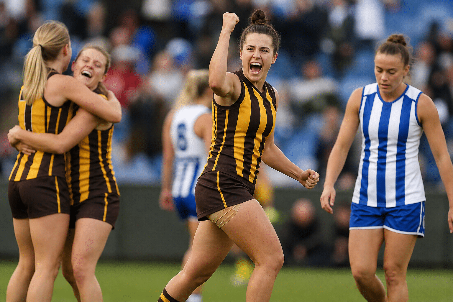 Hawthorn Ends North Melbourne’s 32-Game AFLW Winning Run